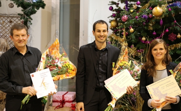 René Jay,
Florent Plassard, Aurélie Galand.  Photo Marcel Rascle